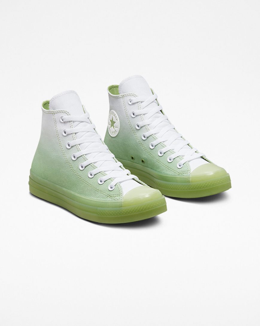 Green / White / Green Converse Chuck Taylor All Star CX Gradient Men's High Top Shoes | ET98I15LK