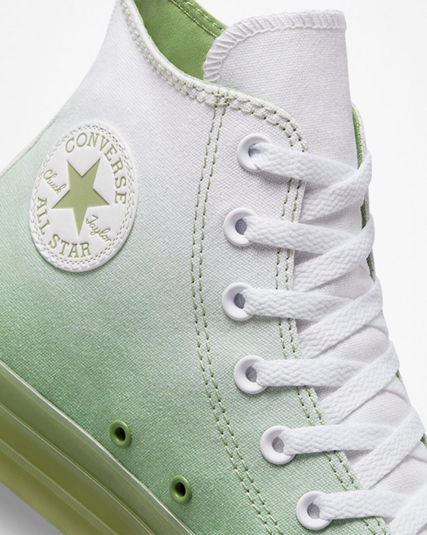 Green / White / Green Converse Chuck Taylor All Star CX Gradient Men's High Top Shoes | ET98I15LK