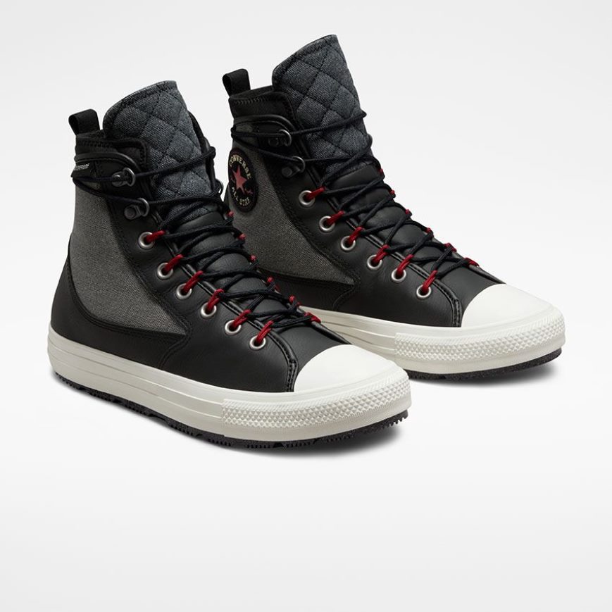 Grey / Black Converse Chuck Taylor All Star All Terrain High Top Men's Winter Boots | CFK79L5I8