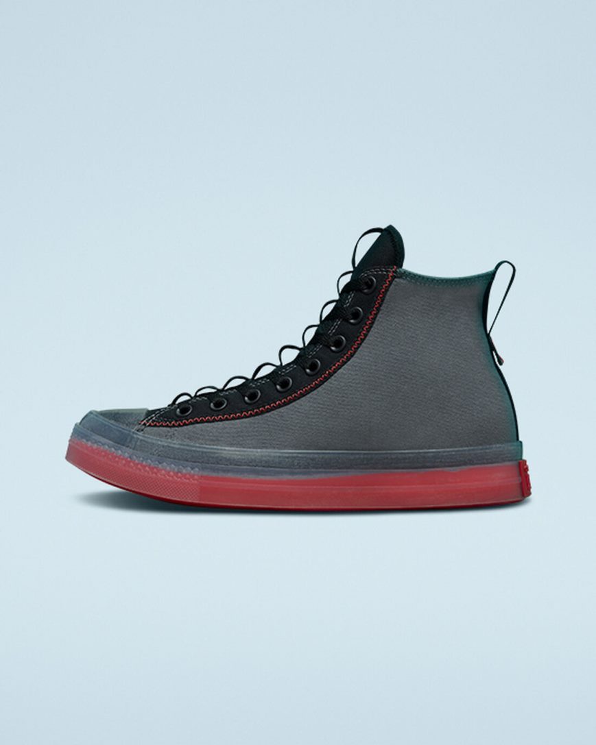 Grey / Black / Red Converse Chuck Taylor All Star CX Explore Desert Sunset Men's High Top Shoes | FM83K94LI