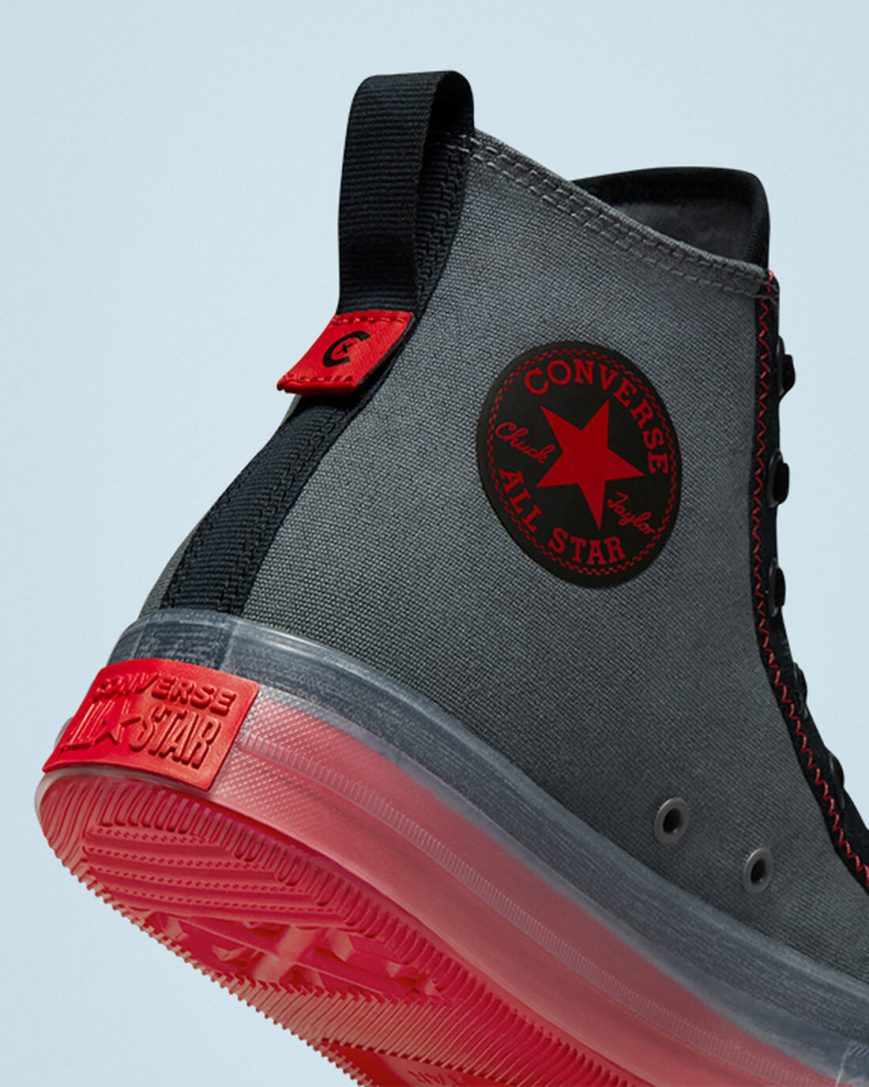 Grey / Black / Red Converse Chuck Taylor All Star CX Explore Desert Sunset Men's High Top Shoes | FM83K94LI