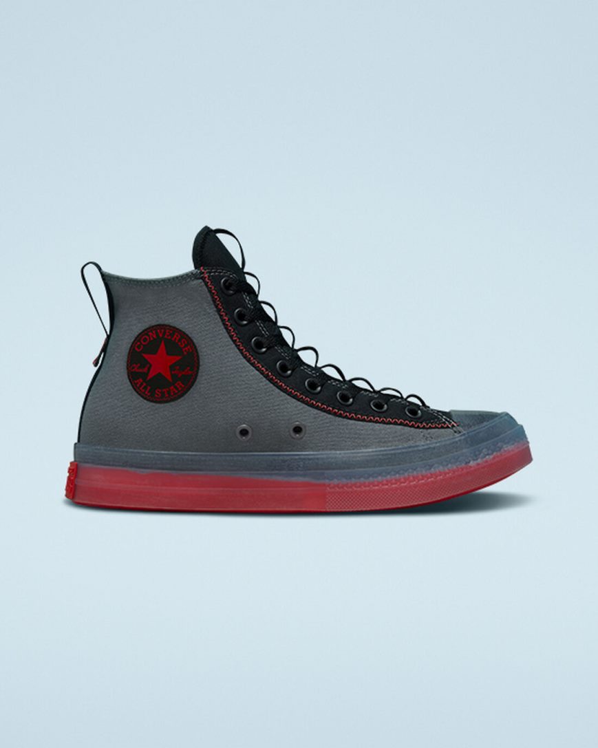 Grey / Black / Red Converse Chuck Taylor All Star CX Explore Desert Sunset Men\'s High Top Shoes | FM83K94LI