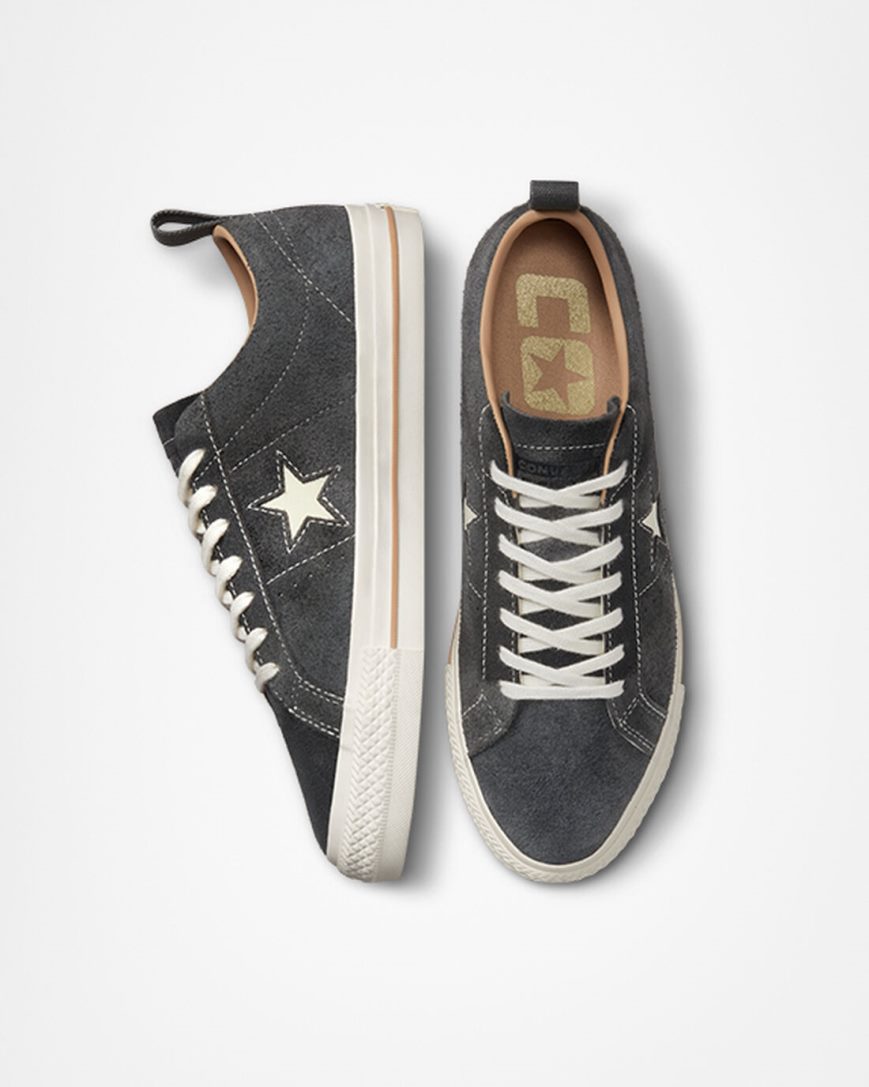 Grey / Brown Converse One Star Pro Vintage Suede Women's Skate Shoes | BN48397I1