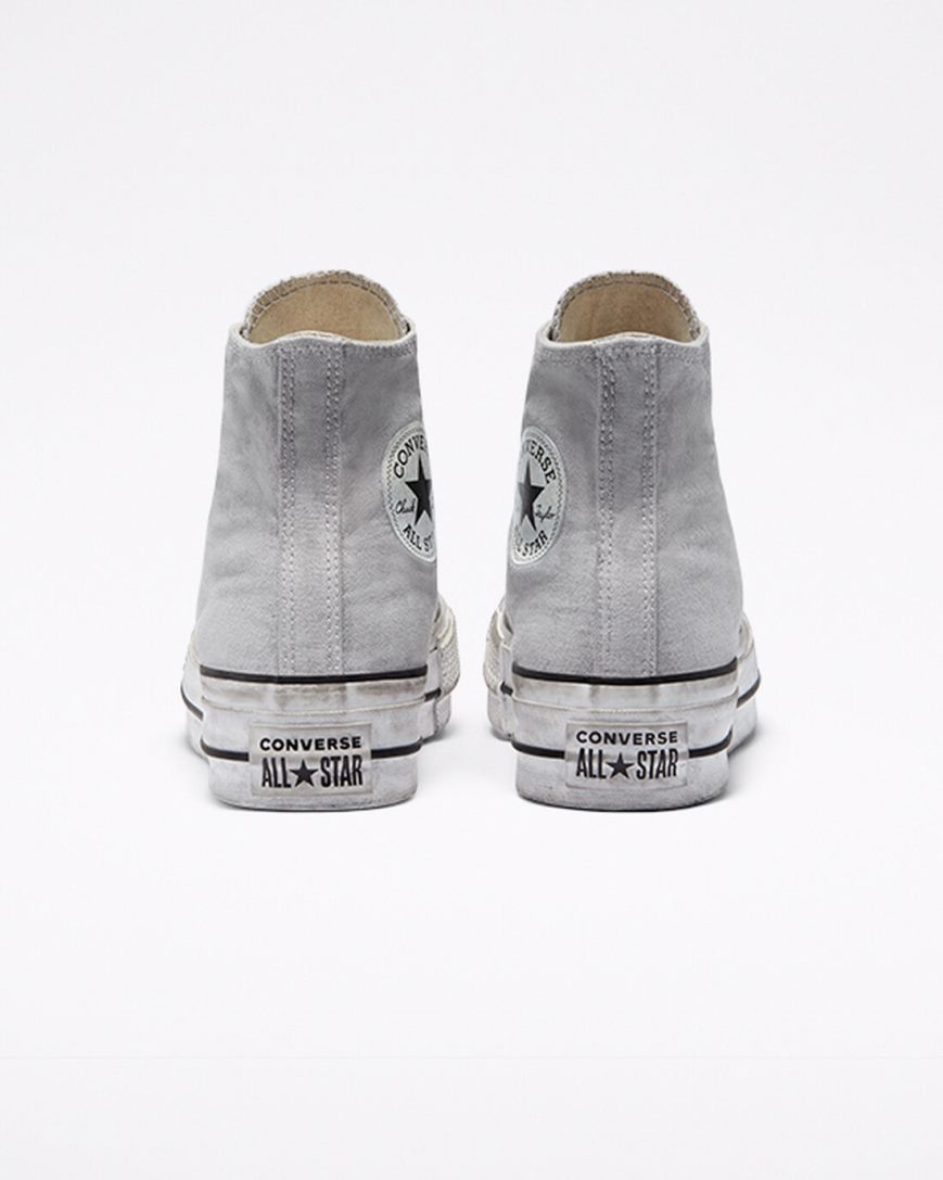 Grey Converse Chuck Taylor All Star Lift Smoked Canvas High Top Men's Platform Shoes | GQ359L8I4