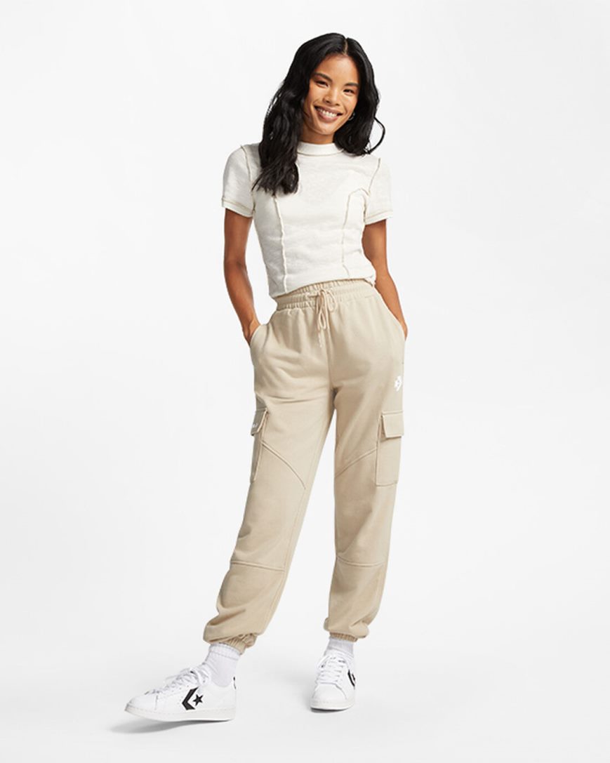 Grey Converse Classic Fit Cargo Women's Jogger | LX74L1KI9