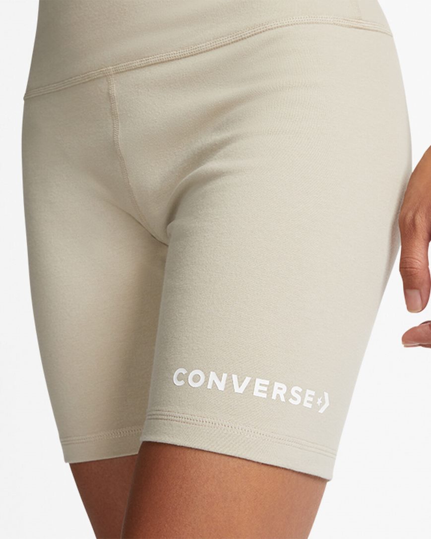 Grey Converse Wordmark Bike Women's Shorts | ZQ9345IL1