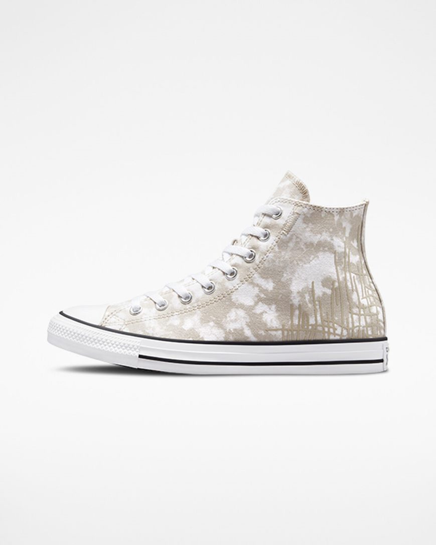 Grey / White / Black Converse Chuck Taylor All Star Dip Dye Men's High Top Shoes | EG1359K4L