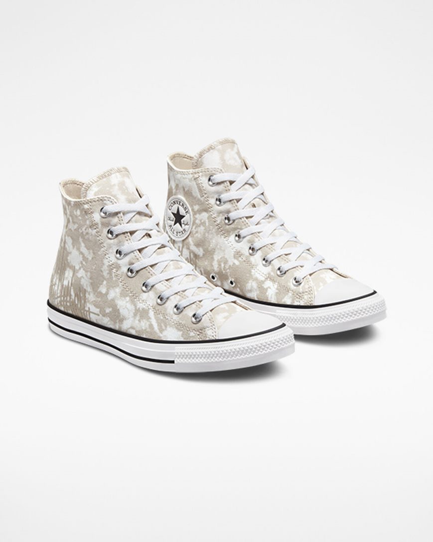 Grey / White / Black Converse Chuck Taylor All Star Dip Dye Men's High Top Shoes | EG1359K4L