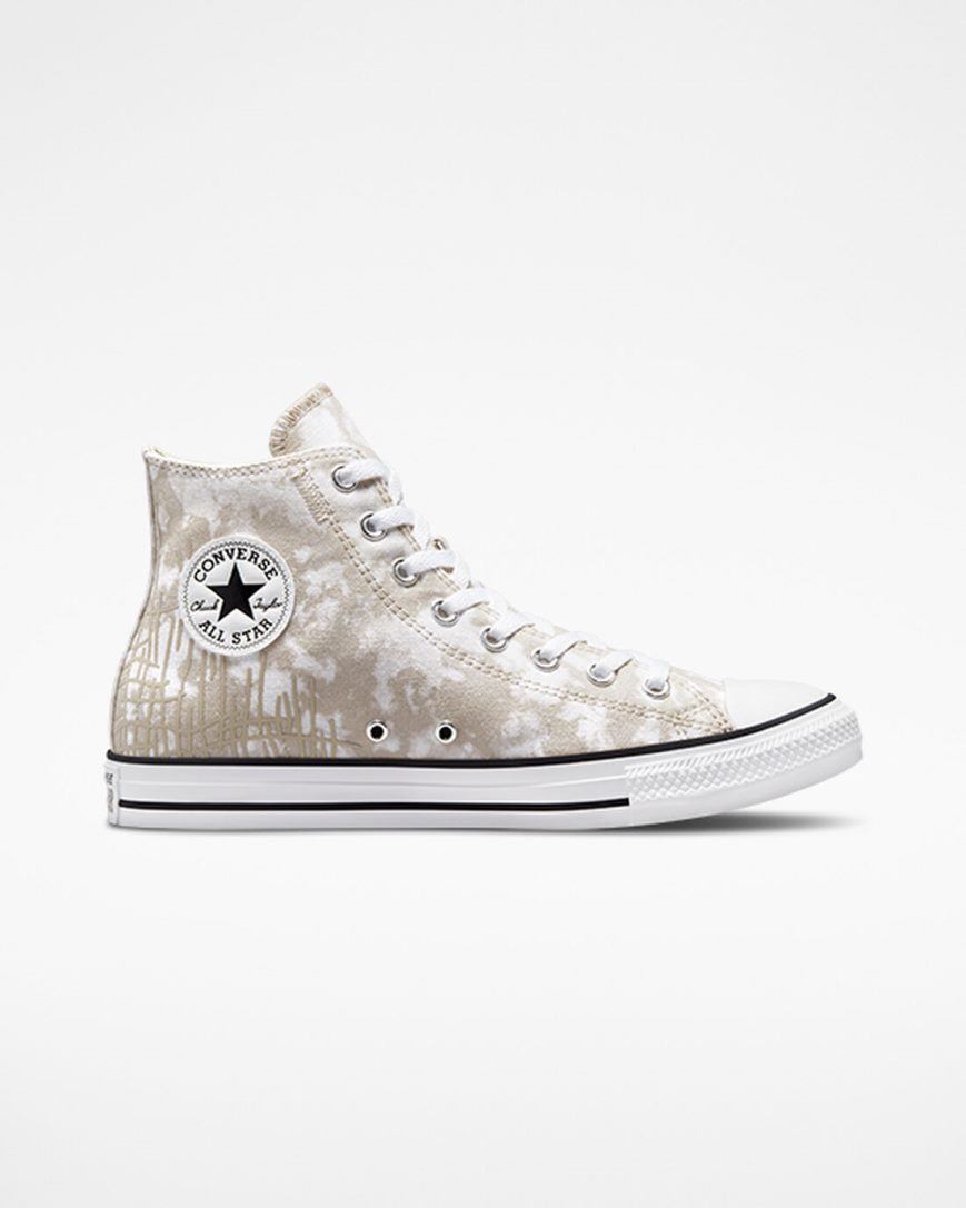 Grey / White / Black Converse Chuck Taylor All Star Dip Dye Men\'s High Top Shoes | EG1359K4L