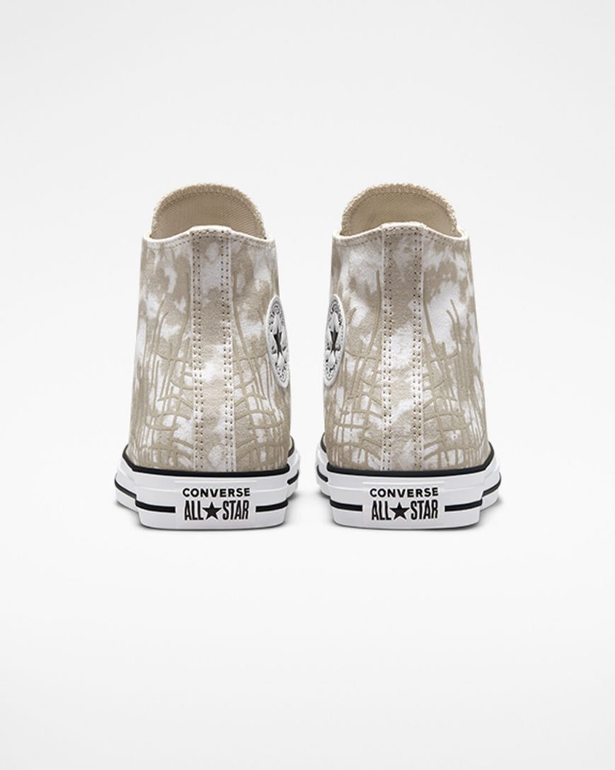 Grey / White / Black Converse Chuck Taylor All Star Dip Dye Women's High Top Shoes | UP4K19IL3