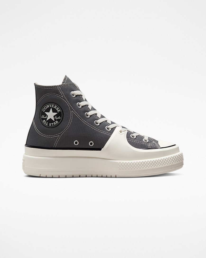 Grey / White Converse Chuck Taylor All Star Construct Men\'s High Top Shoes | GY1K8LI59