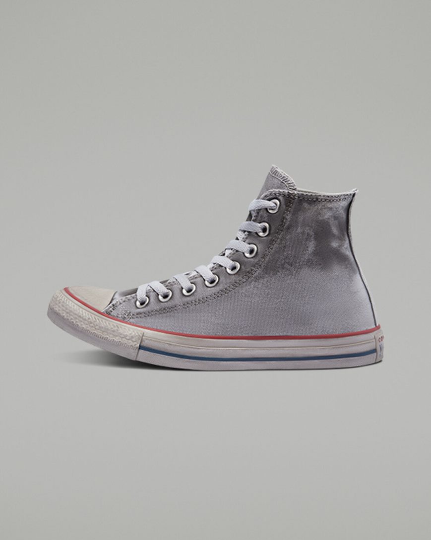 Grey / White Converse Chuck Taylor All Star Canvas Smoke Men's High Top Shoes | JVL538719