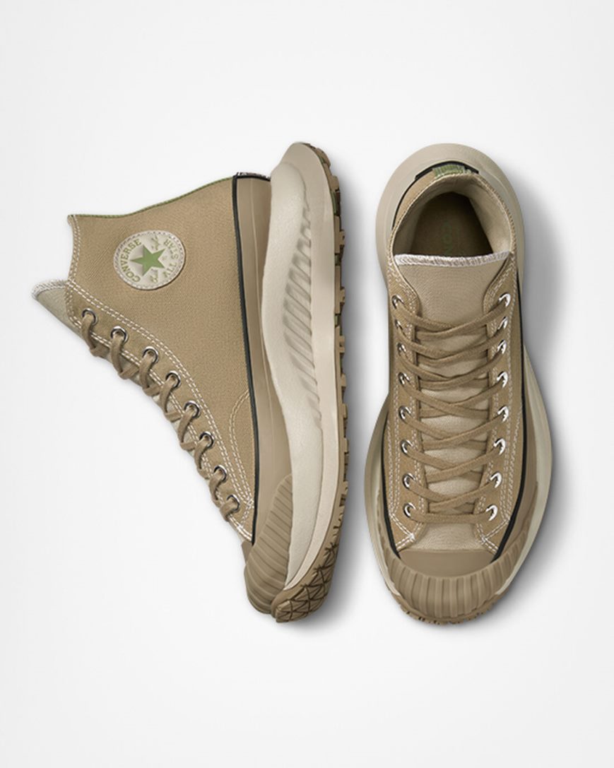 Khaki / Grey Converse Chuck 70 AT-CX Earth Tones Men's High Top Shoes | OB189I37K