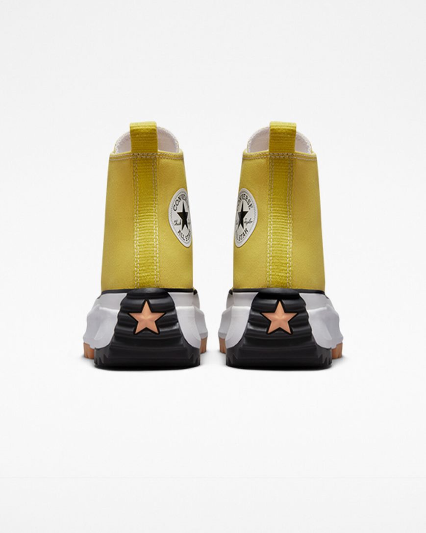 Lemon / Black / White Converse Run Star Hike High Top Women's Platform Shoes | AK3175L98