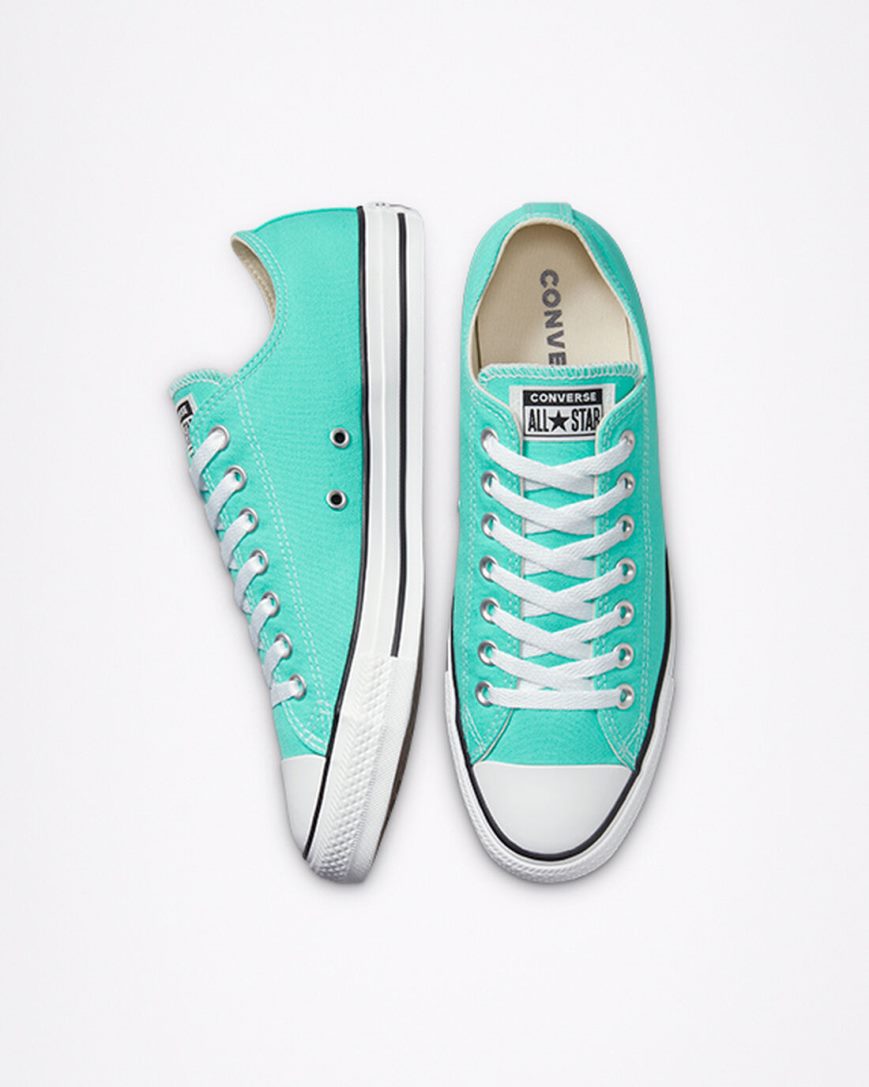 Light Turquoise Converse Chuck Taylor All Star Seasonal Color Women's Low Top Shoes | MV35LK194