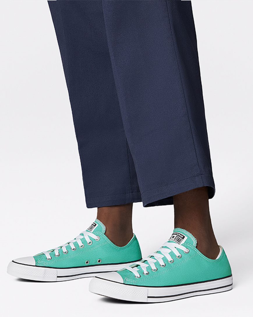 Light Turquoise Converse Chuck Taylor All Star Seasonal Color Women's Low Top Shoes | MV35LK194