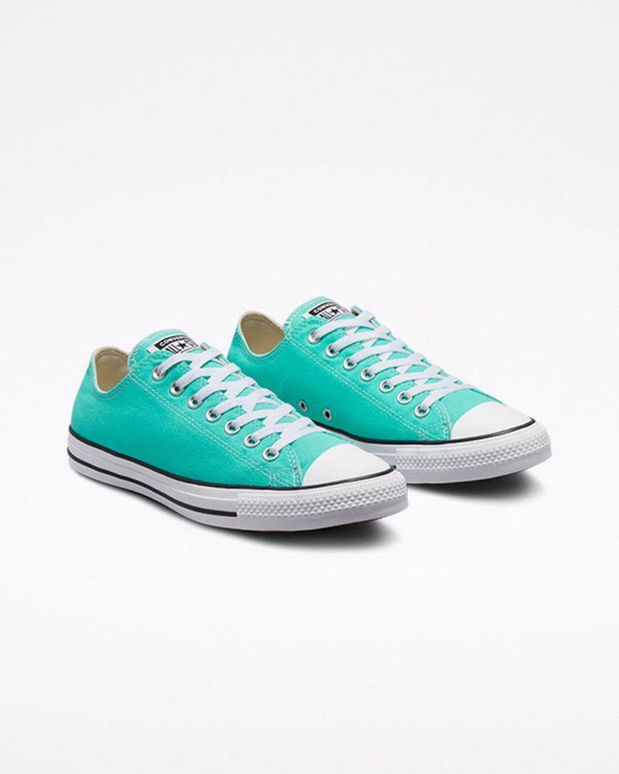 Light Turquoise Converse Chuck Taylor All Star Seasonal Color Men's Low Top Shoes | YU1I8L45K