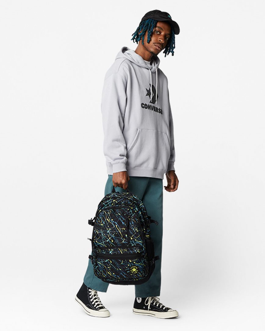 Multicolor Converse Patterned Straight Edge Men's Backpacks | UPK58473I