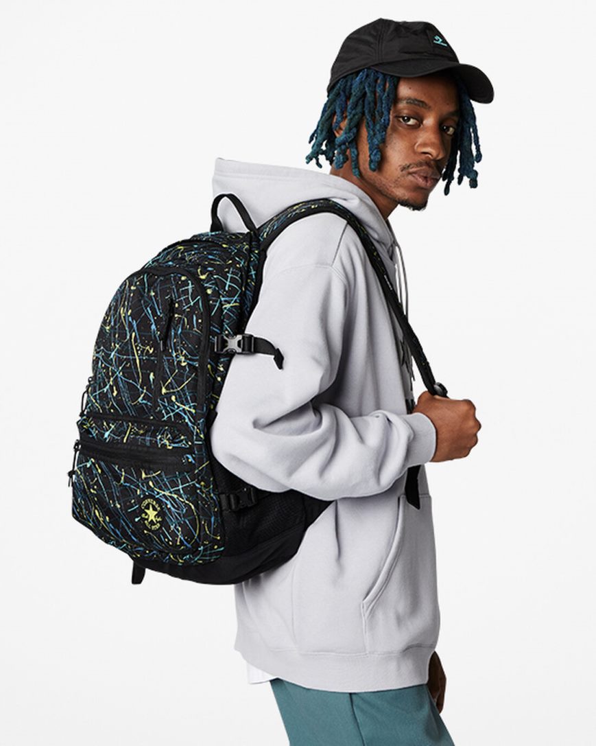 Multicolor Converse Patterned Straight Edge Men's Backpacks | UPK58473I