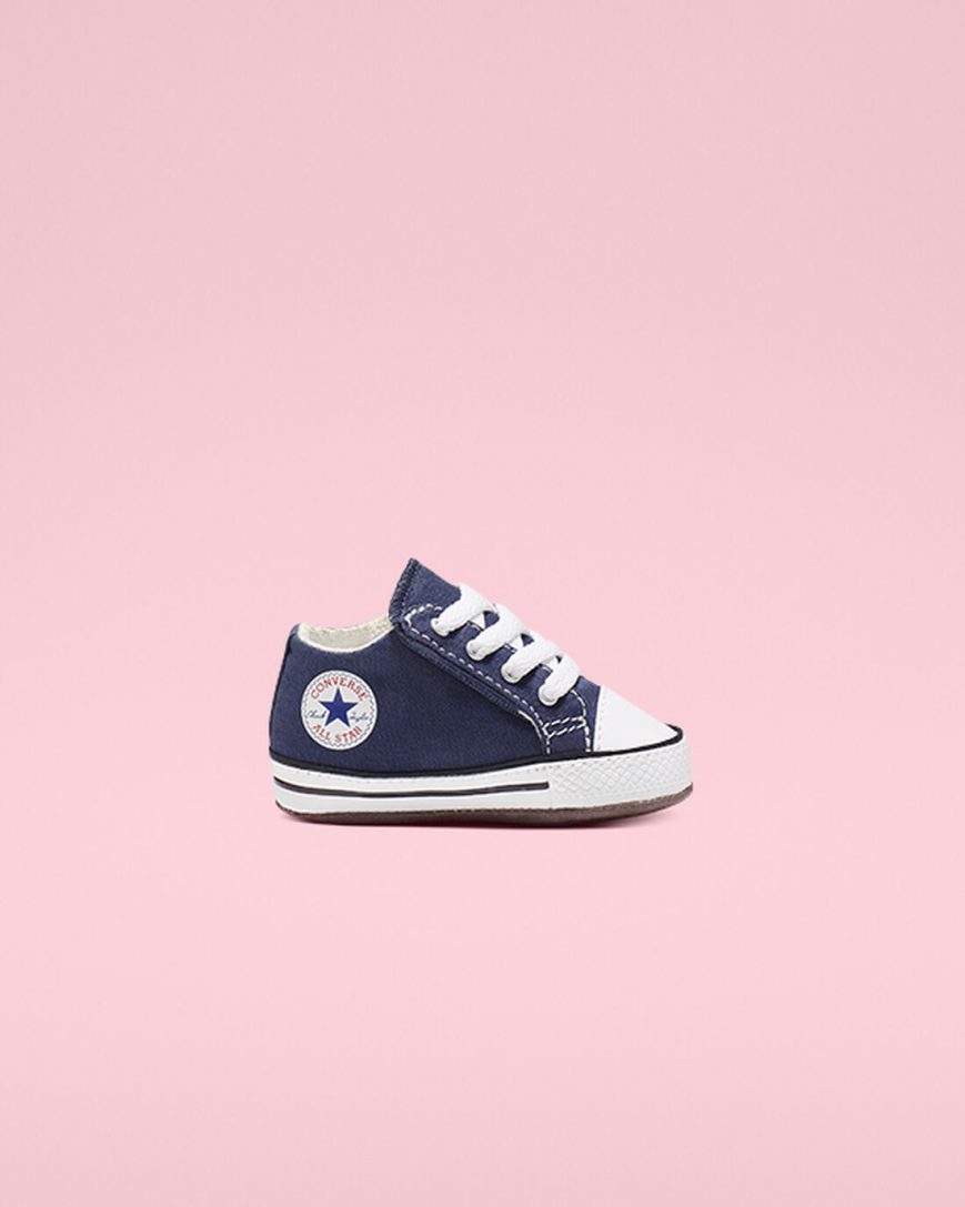 Navy / Beige White Converse Chuck Taylor All Star Cribster Easy-On Girls\' High Top Shoes | WX473L15K