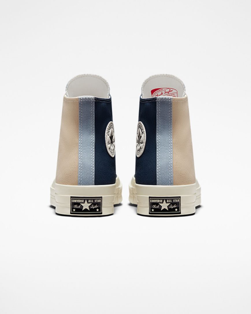 Navy Converse Chuck 70 Tri-Panel Men's High Top Shoes | FY81L7453