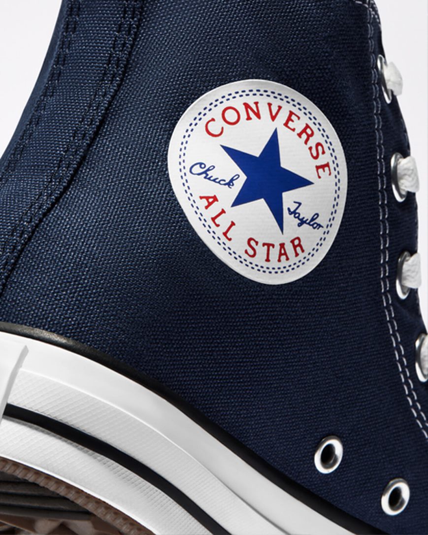 Navy Converse Chuck Taylor All Star Classic Men's High Top Shoes | BA8I751KL