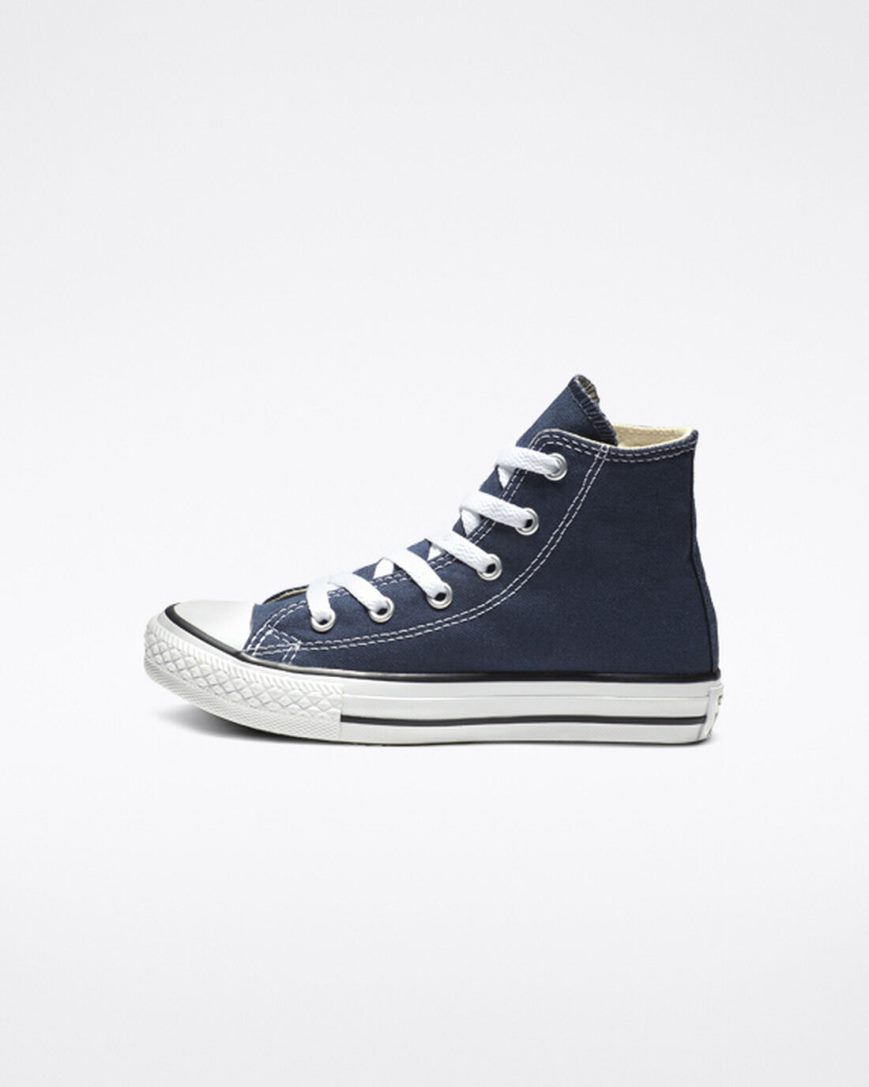 Navy Converse Chuck Taylor All Star Classic Girls' High Top Shoes | DGK51793I