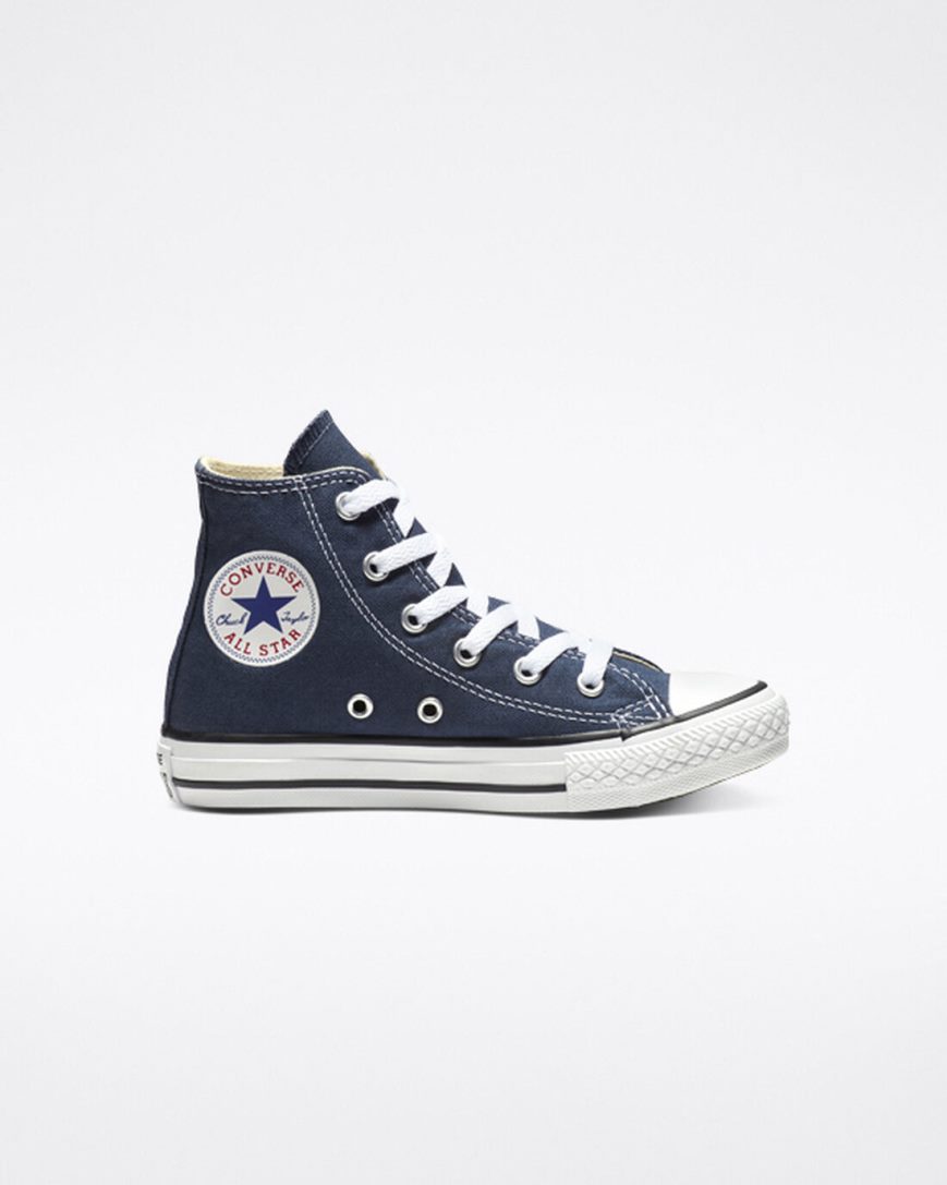 Navy Converse Chuck Taylor All Star Classic Girls\' High Top Shoes | DGK51793I