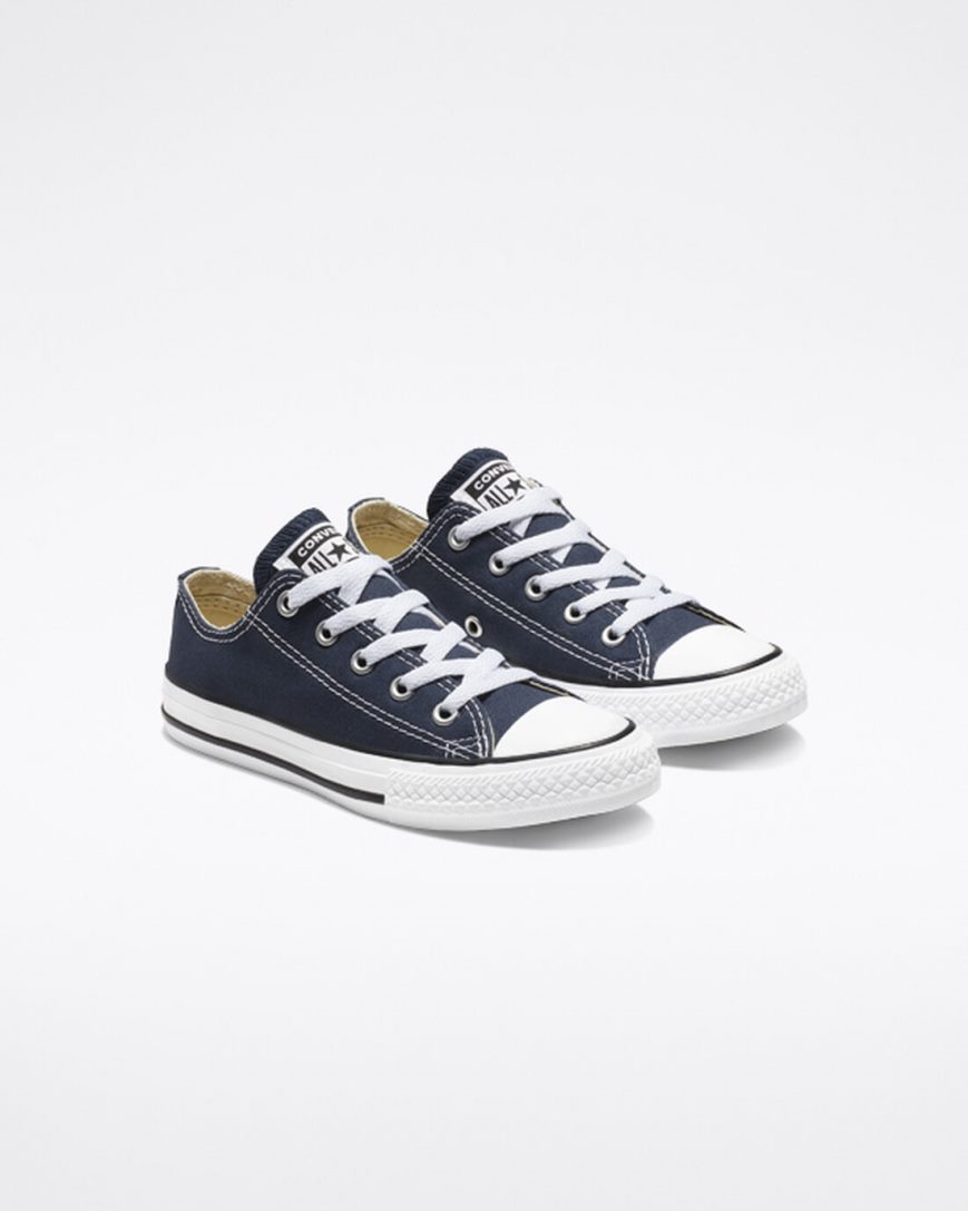 Navy Converse Chuck Taylor All Star Classic Boys' Low Top Shoes | HG9I4K83L