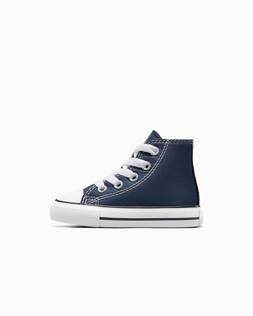 Navy Converse Chuck Taylor All Star Classic Girls' High Top Shoes | IWI194KL5