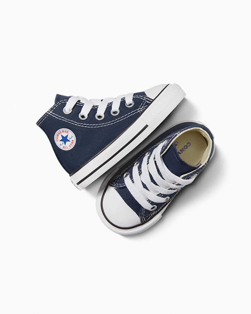 Navy Converse Chuck Taylor All Star Classic Girls' High Top Shoes | IWI194KL5