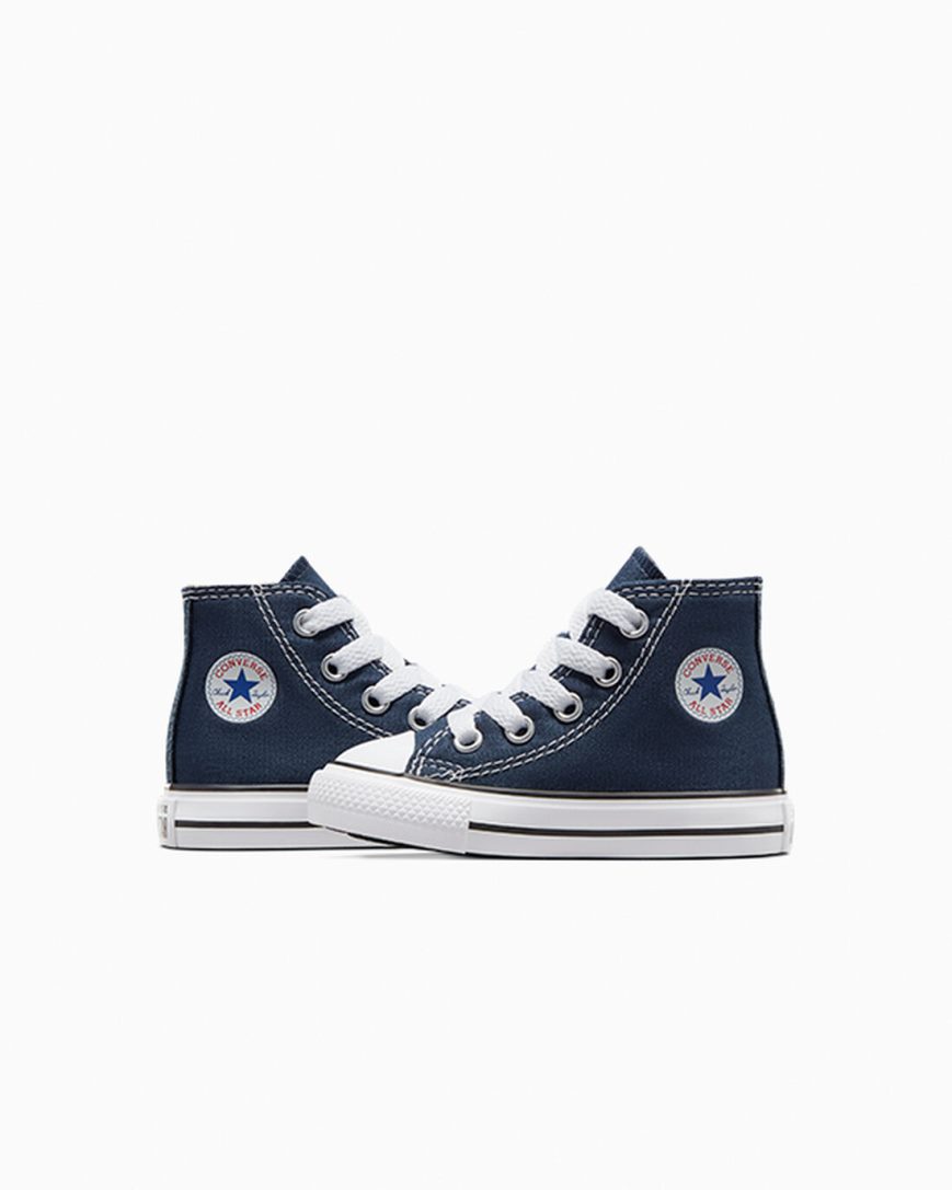 Navy Converse Chuck Taylor All Star Classic Girls' High Top Shoes | IWI194KL5