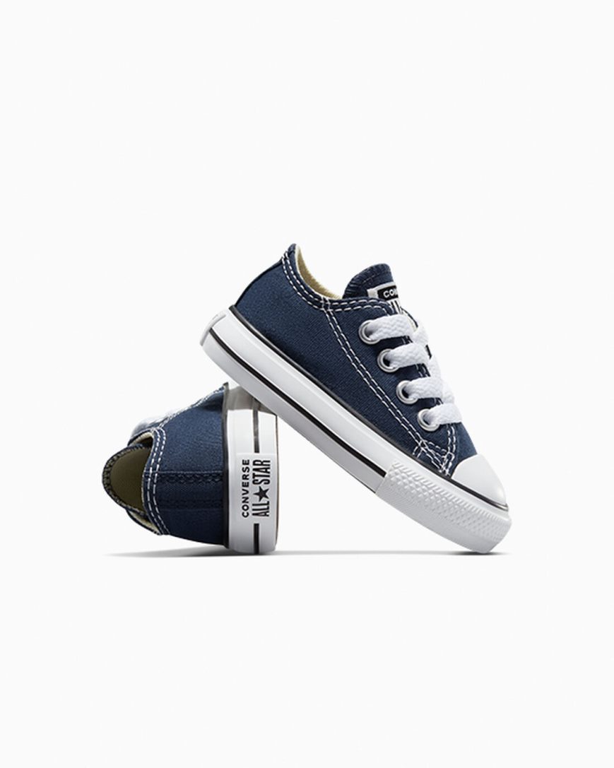 Navy Converse Chuck Taylor All Star Classic Boys' Low Top Shoes | PA45718LI