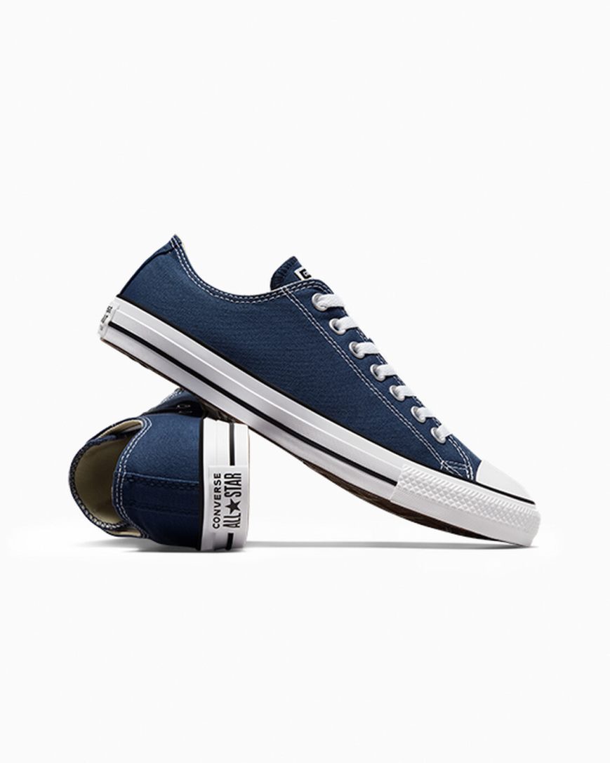 Navy Converse Chuck Taylor All Star Classic Men's Low Top Shoes | TD4I89715