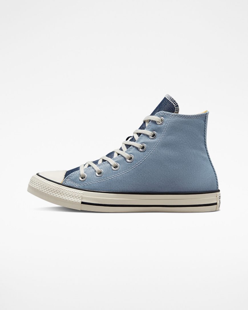 Navy Converse Chuck Taylor All Star Denim Women's High Top Shoes | SH9IL8435