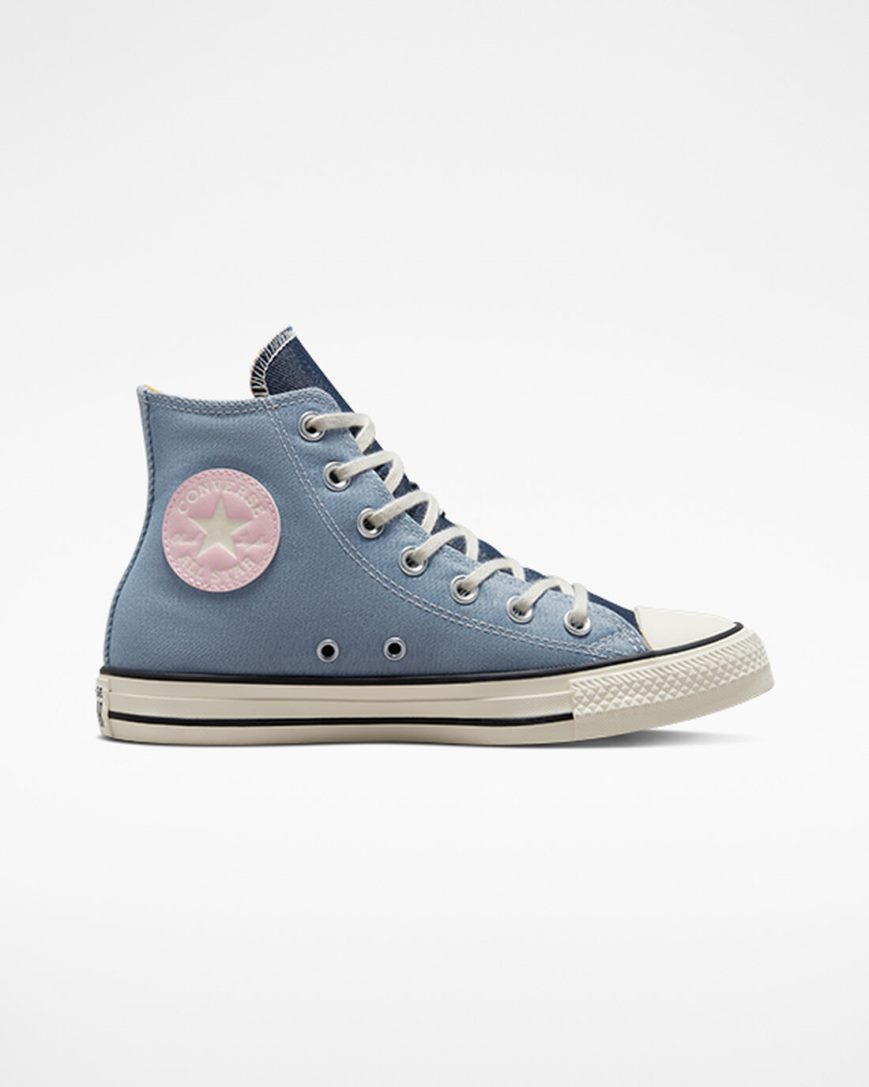 Navy Converse Chuck Taylor All Star Denim Women\'s High Top Shoes | SH9IL8435