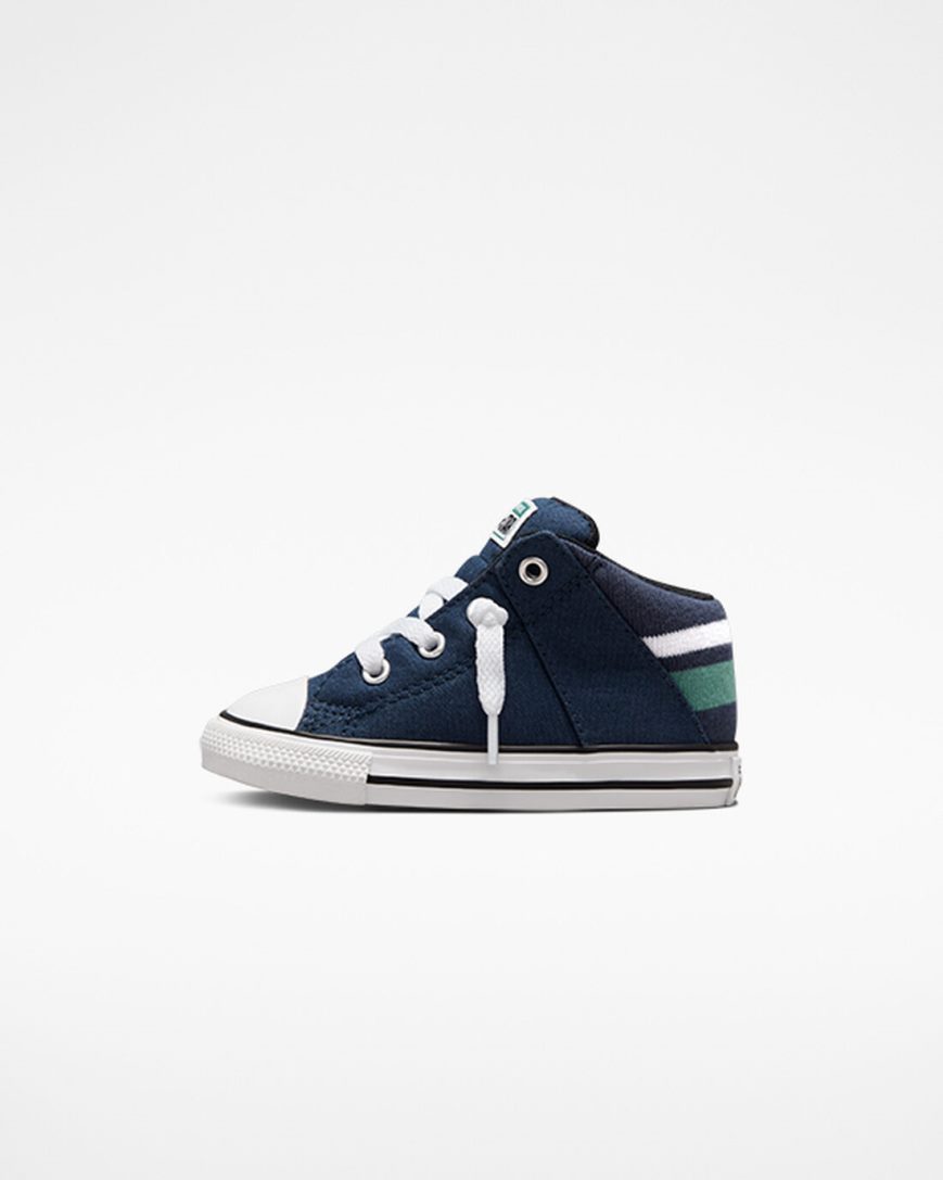 Navy / White Converse Chuck Taylor All Star Axel Varsity Girls' High Top Shoes | AJI547L93