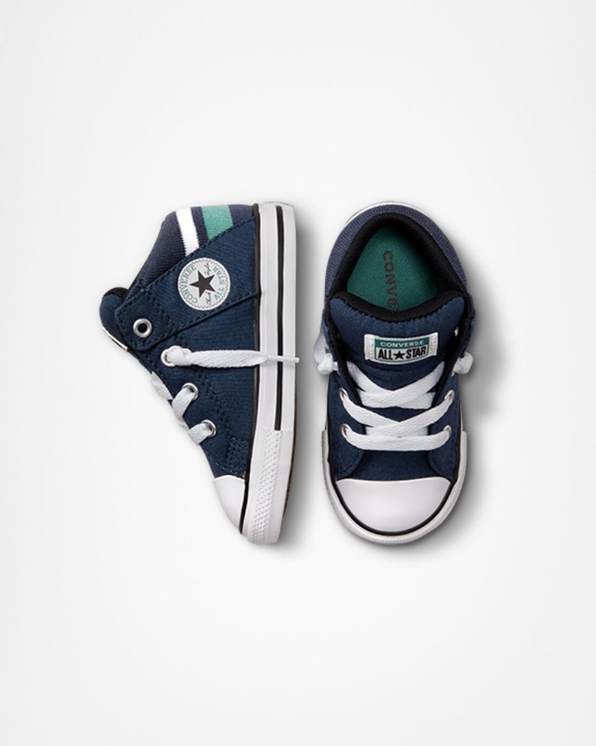 Navy / White Converse Chuck Taylor All Star Axel Varsity Girls' High Top Shoes | AJI547L93