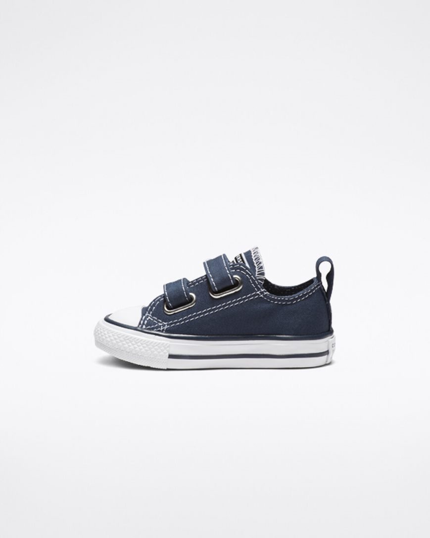 Navy / White Converse Chuck Taylor All Star Easy-On Boys' Low Top Shoes | HY7L4831I