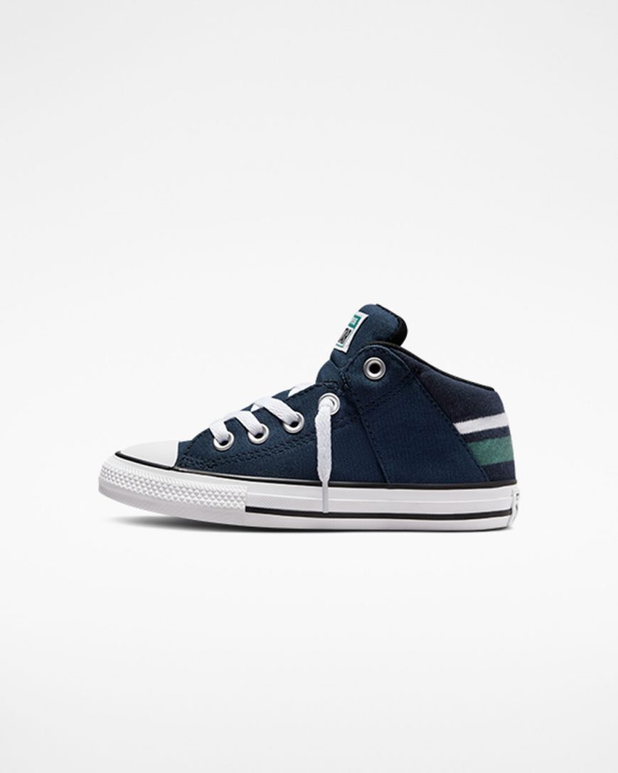 Navy / White Converse Chuck Taylor All Star Axel Varsity Club Girls' High Top Shoes | LAK5743L1