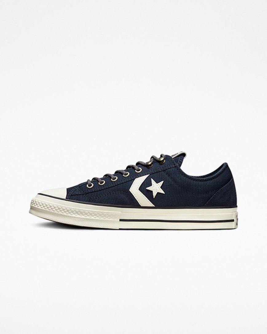 Obsidian / Black Converse Star Player 76 Retro Hike Men's Low Top Shoes | LJ58KI391