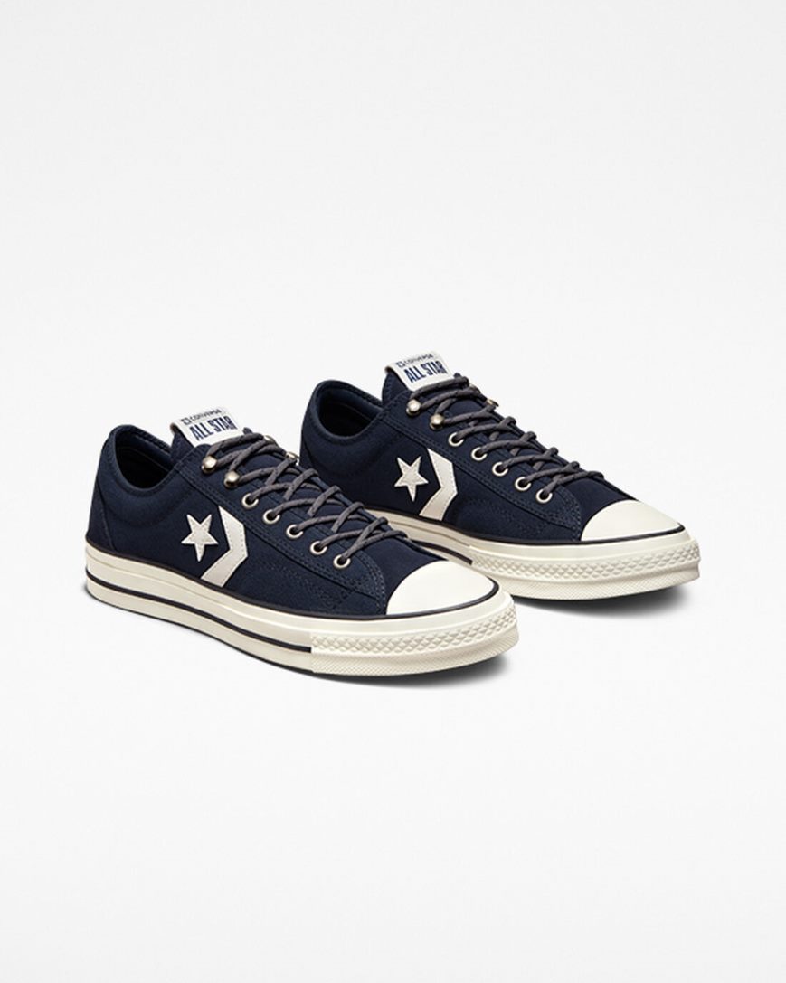 Obsidian / Black Converse Star Player 76 Retro Hike Men's Low Top Shoes | LJ58KI391