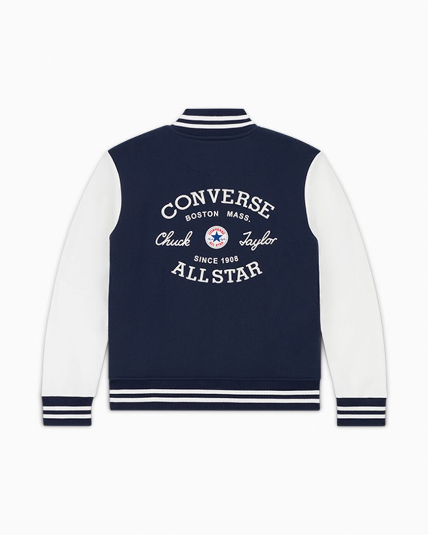 Obsidian Converse All Star Patch Men's Bomber Jackets | BVK37814I