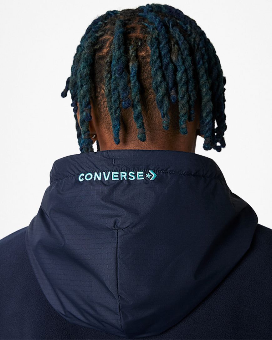 Obsidian Converse Counter Climate Pullover Men's Hoodie | XY9547I1L