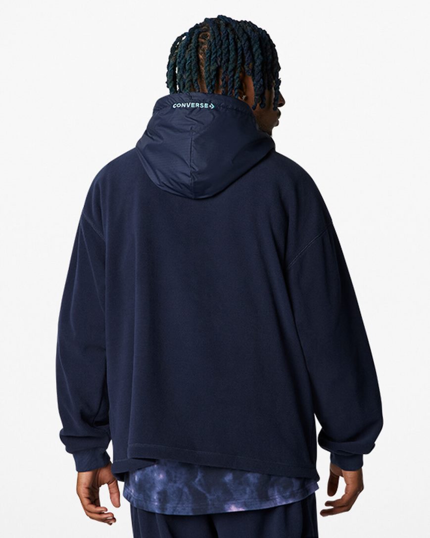 Obsidian Converse Counter Climate Pullover Men's Hoodie | XY9547I1L