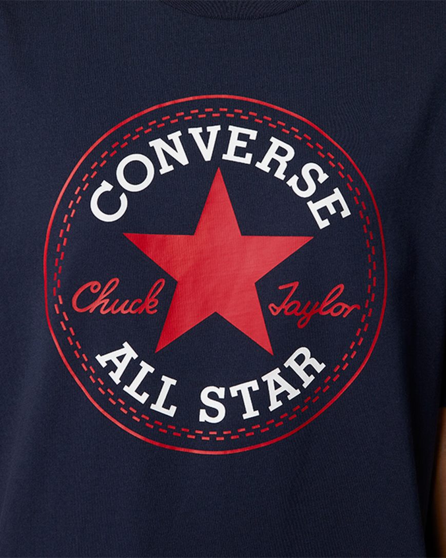 Obsidian Converse Go-To All Star Patch Standard Fit Men's T-Shirts | WZ8L349I5