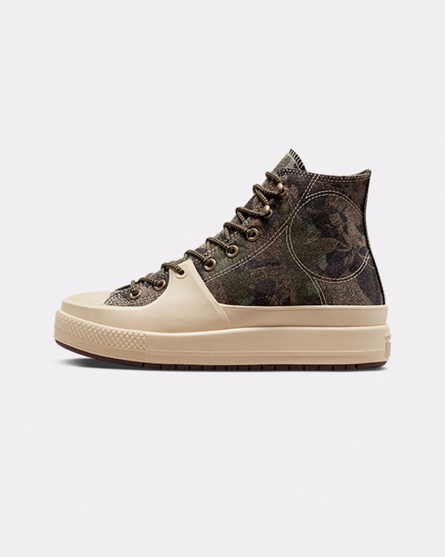 Olive / Beige Converse Chuck Taylor All Star Construct Black Joy Men's High Top Shoes | OYLK98I57