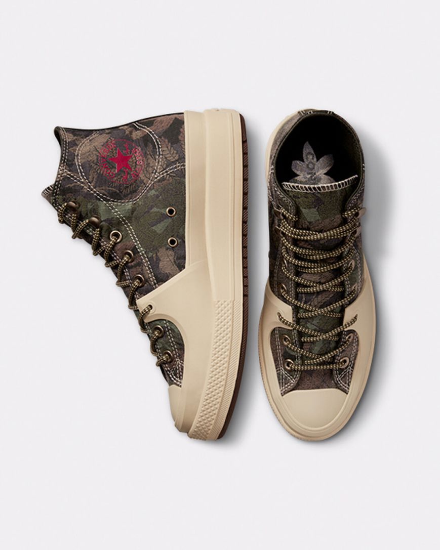 Olive / Beige Converse Chuck Taylor All Star Construct Black Joy Men's High Top Shoes | OYLK98I57