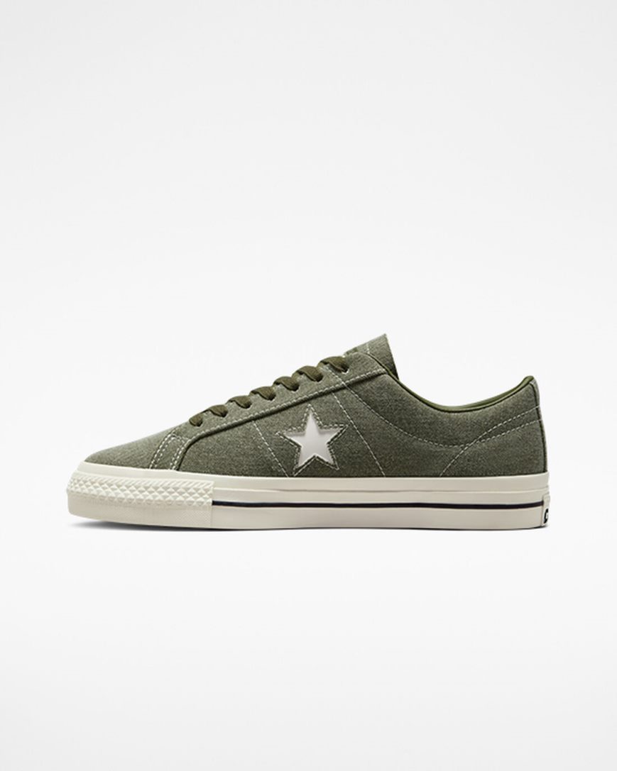 Olive / Black Converse CONS One Star Pro Heavyweight Canvas Men's Skate Shoes | DC41I75KL