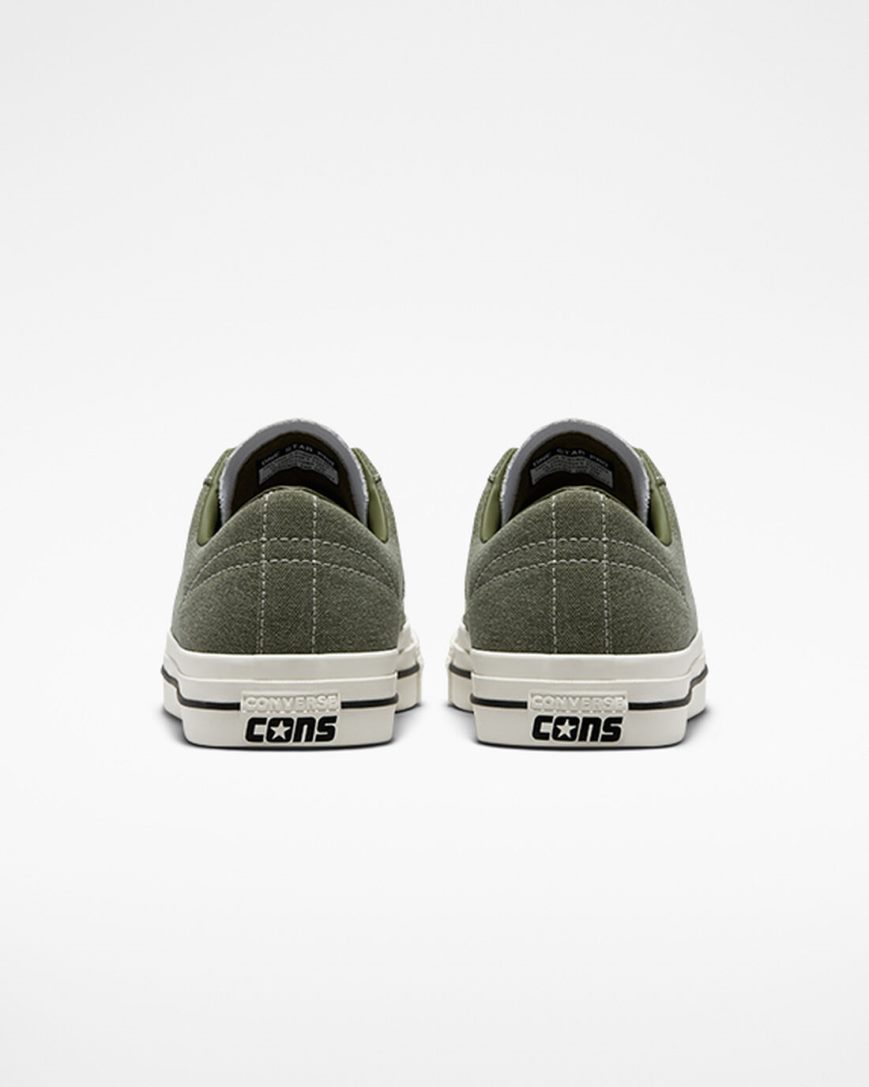 Olive / Black Converse CONS One Star Pro Heavyweight Canvas Women's Skate Shoes | JUI1L873K